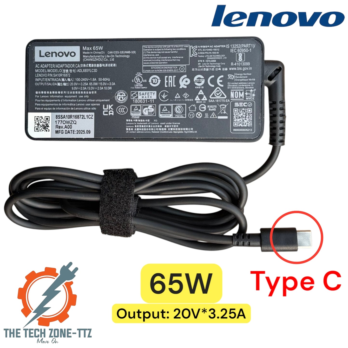 Lenovo Type C 65W Adapter