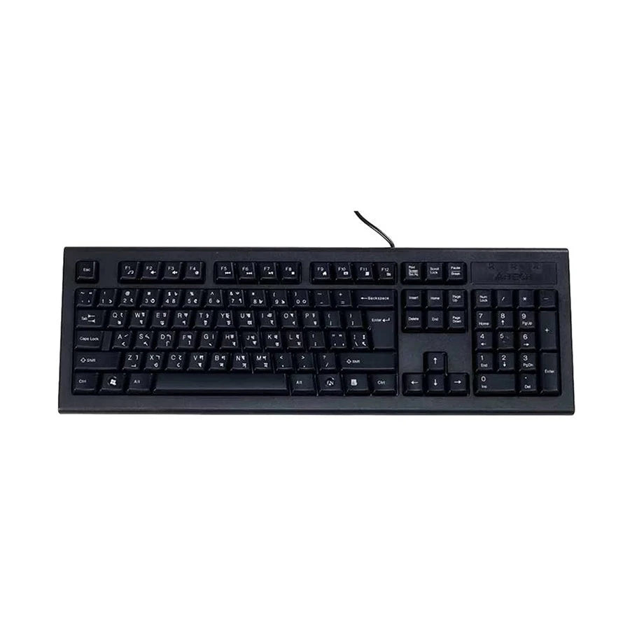 A4TECH KRS-82BD (Extended Version) Black Wired Multimedia Keyboard with Bangla